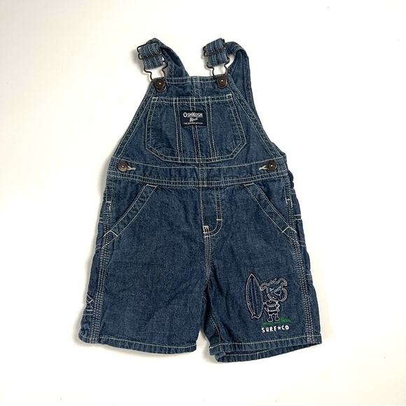 OshKosh B'gosh Other - Osh Kosh Surf Co Chambray Denim Overalls Shorteralls Shortalls 18m